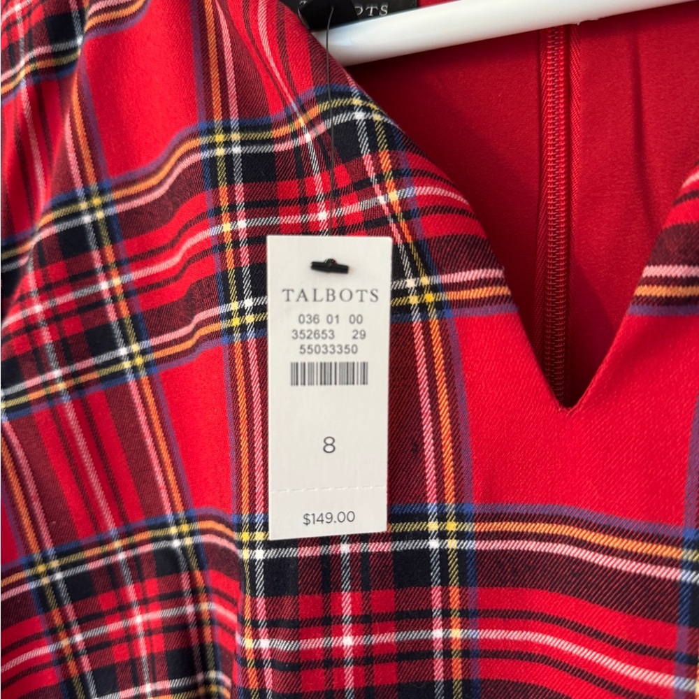 Talbots sz. 8 A-Line Dress with 3/4 Sleeves - Picture 5 of 5